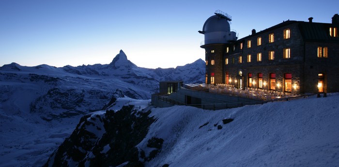 unique ski hotel Kulmhotel Gornergrat